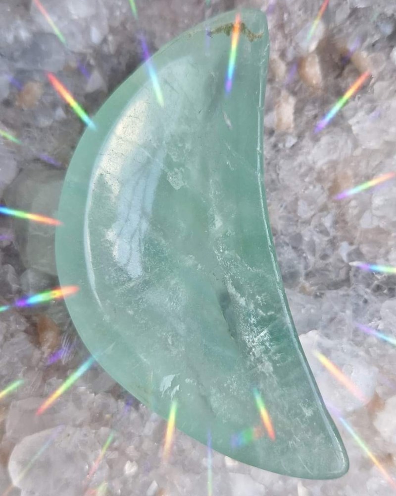 Gorgeous Green Fluorite Moon Dish