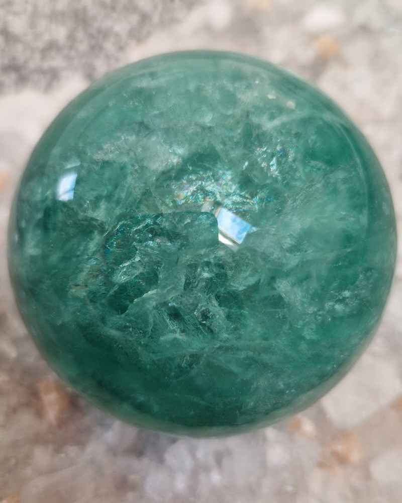 Gorgeous Large Green Fluorite Sphere