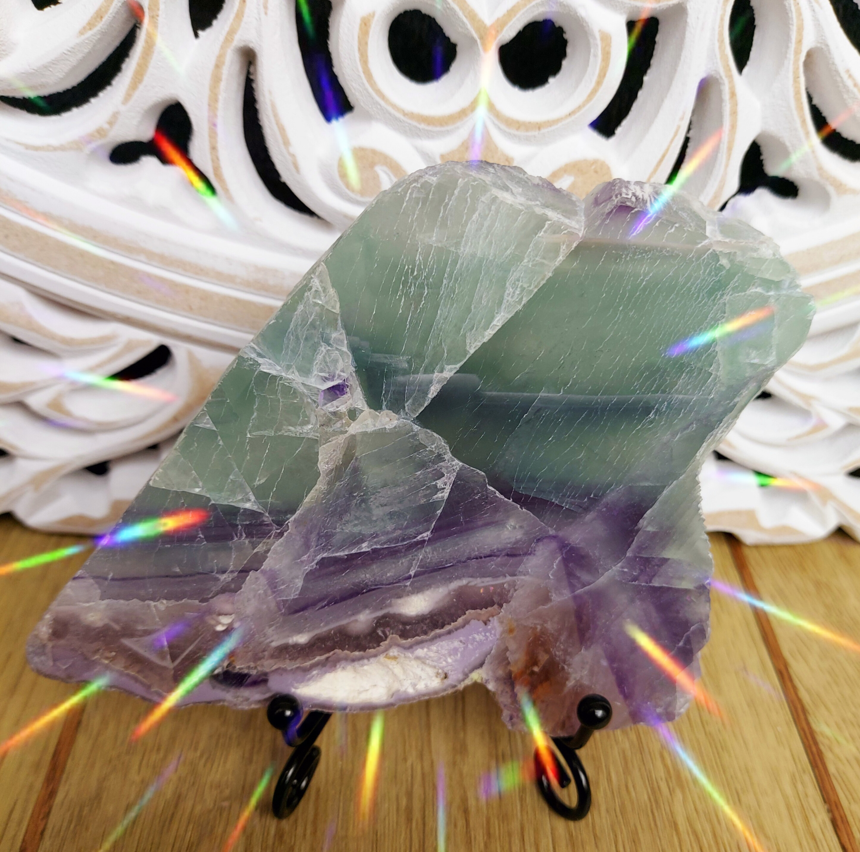 Rainbow / Purple - Green & Watermelon Fluorite